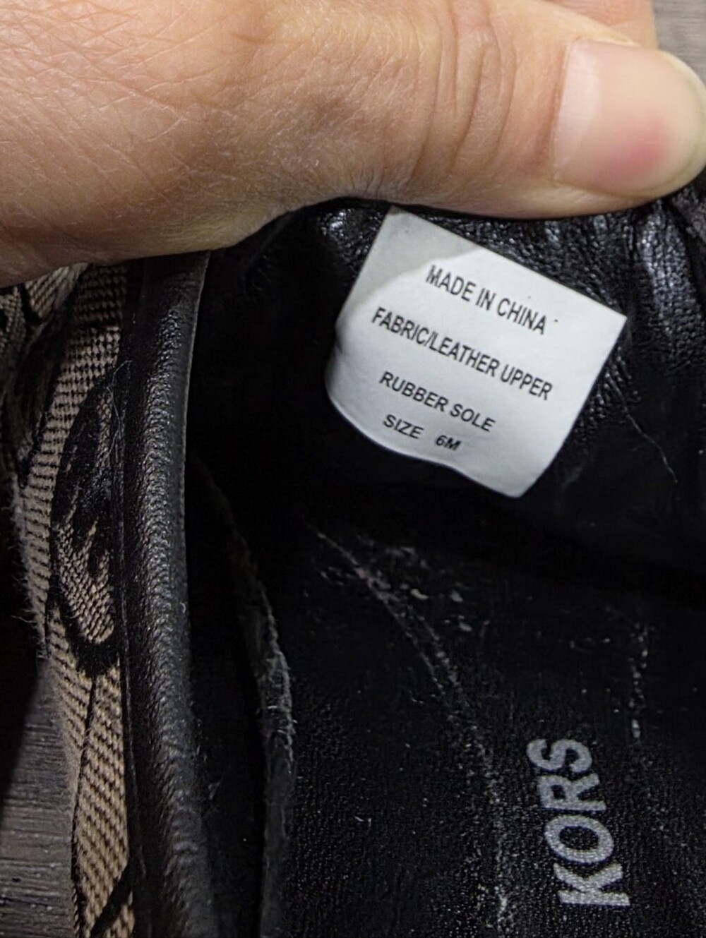 Michael Kors MK Logo Monogram Canvas Leather Sneakers Brown Black Size 6M - Picture 6 of 6